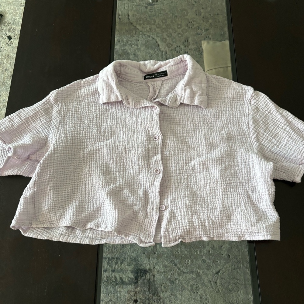 SHEIN, Size Large, Purple button down